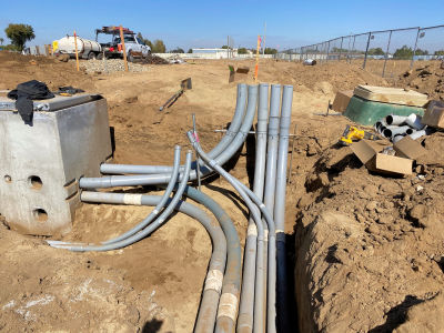 Underground work for 
						utility companies is a large part of our business.